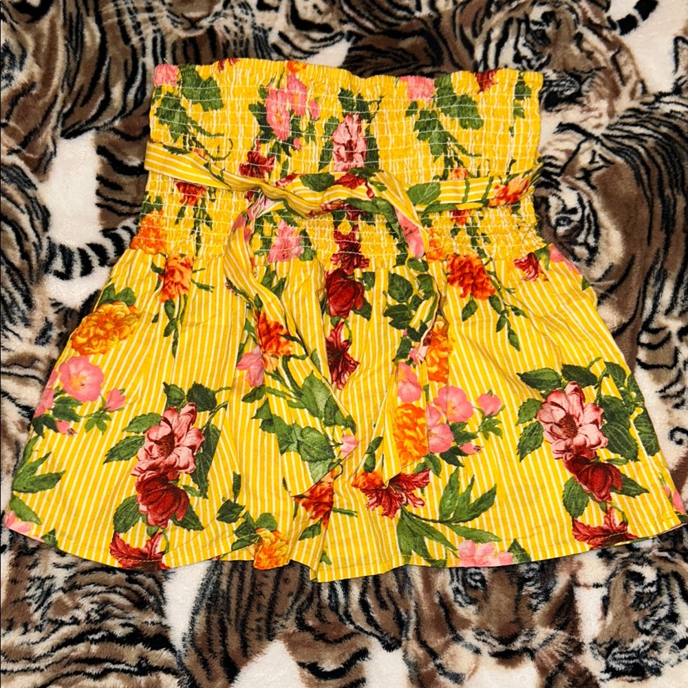 Heart Hips Yellow Floral Kids Dress